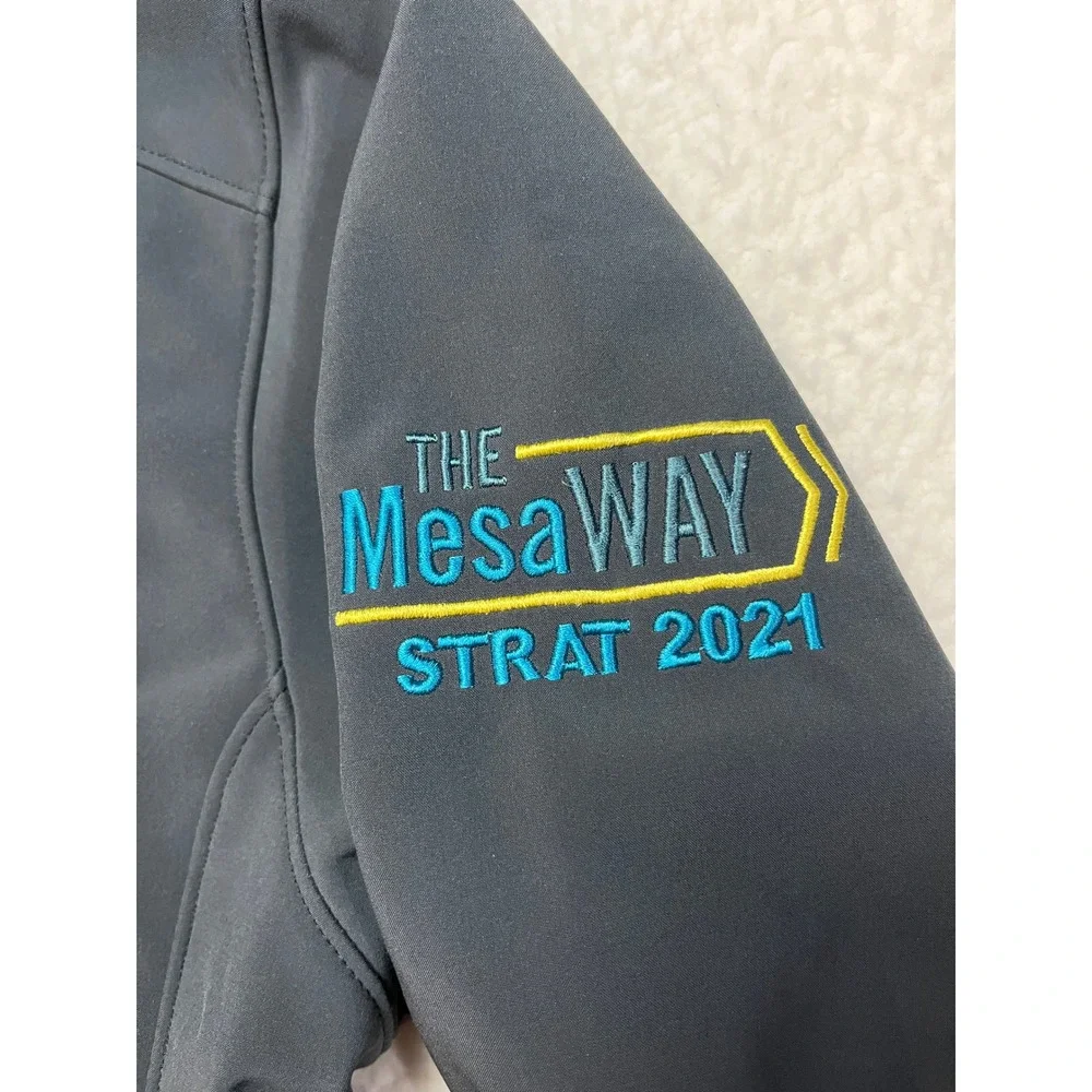The North Face Jacket Mens L Black Apex Bionic Softshell MesaLabs Corporate Logo